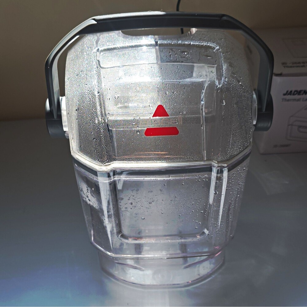 BISSELL Spot & Stain Cleaner Replacement Water Tank Canister Clear Gray Red